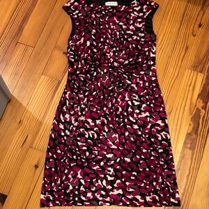 Kasper Black, Red and Cream dress. Size 12